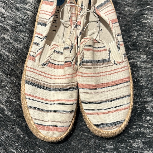 Esprit Shoes - Esprit Striped Slip on Espadrilles,‎ Size 7.5M